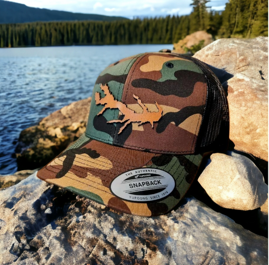 Custom Lake Leather Patch Hat